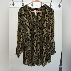 H&M Snake Print Long Sleeve